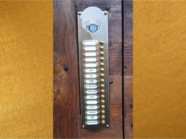 Pulsantiera ottone brunito